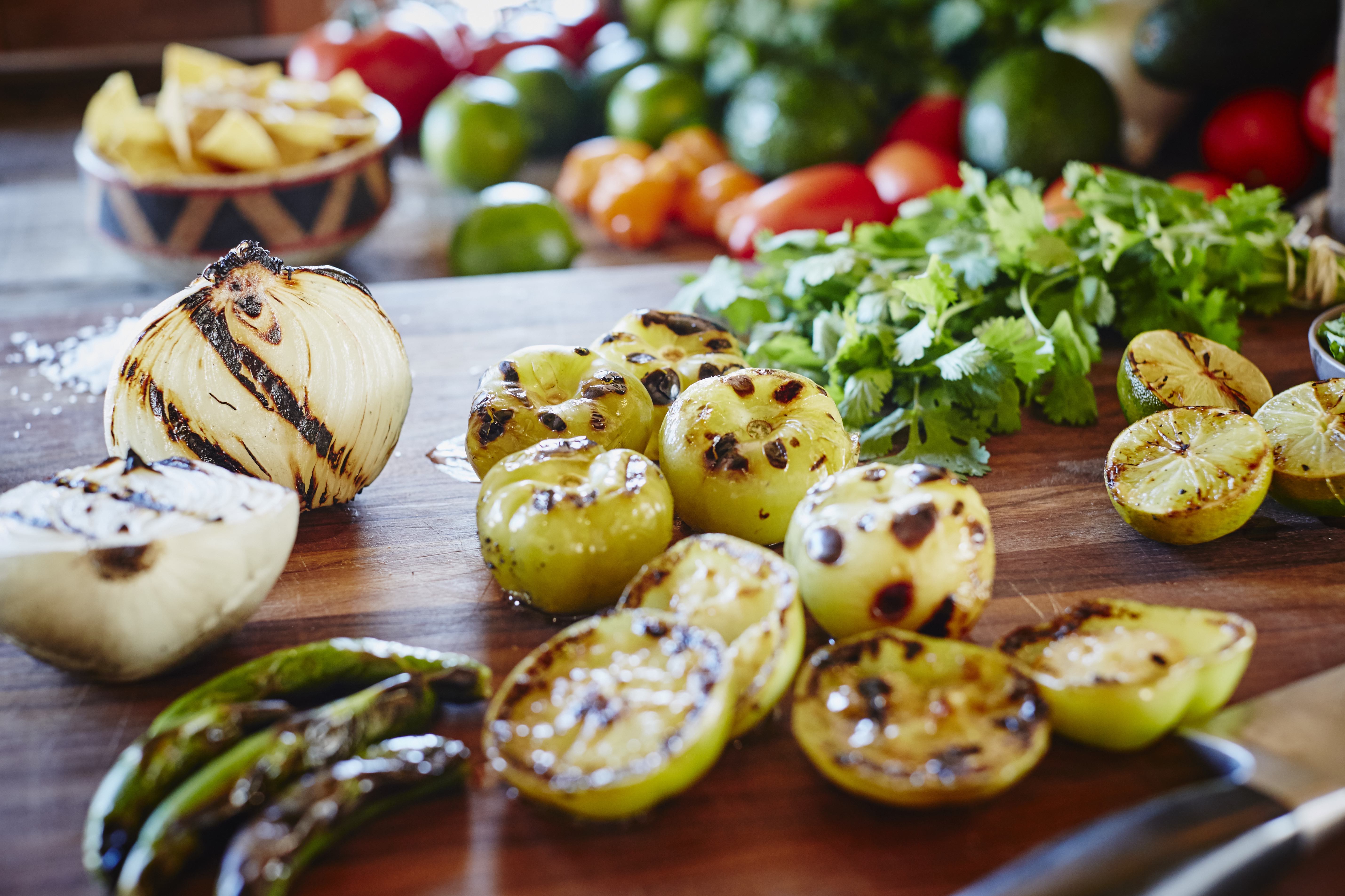 Roasted ingredients at La Sirena Grill Laguna Beach